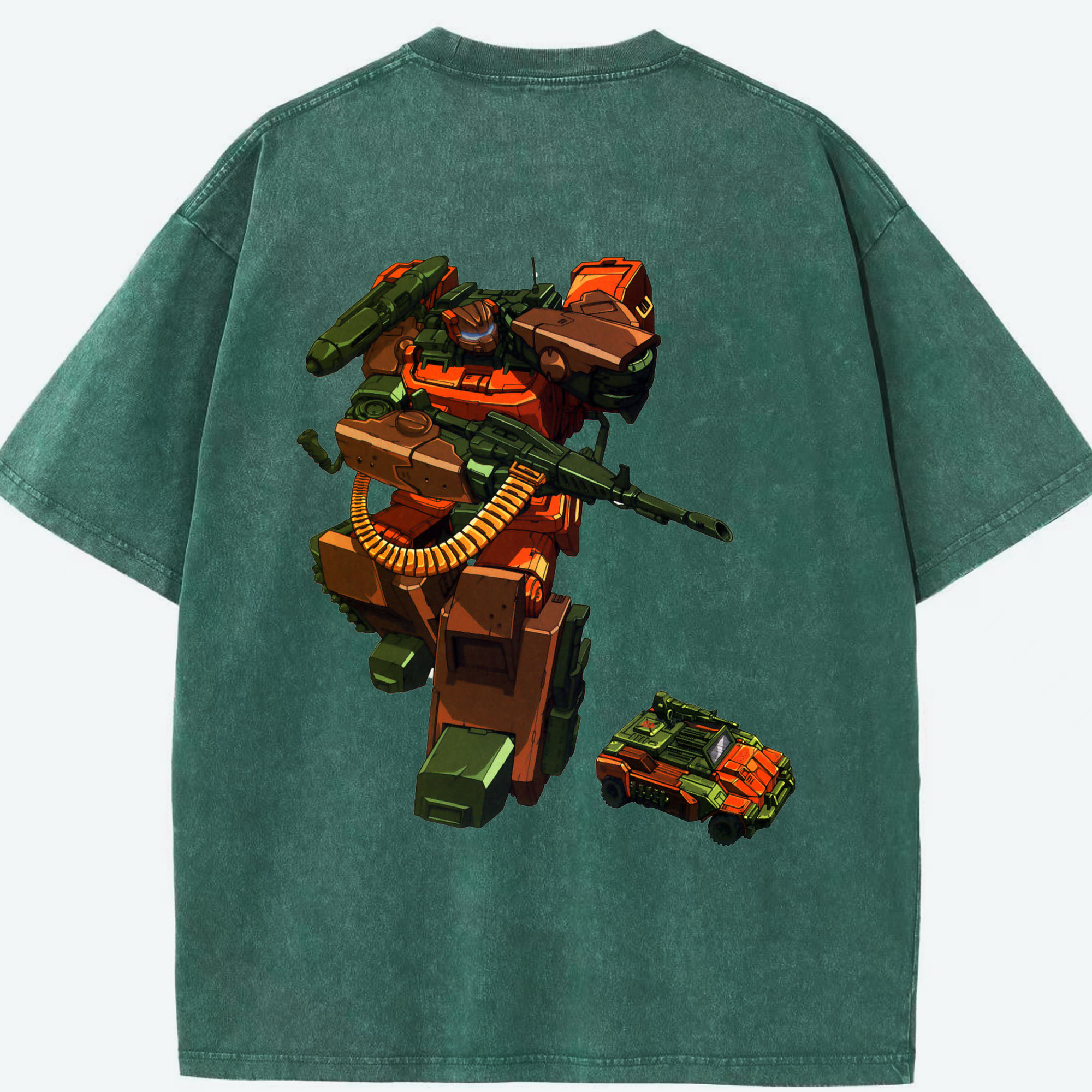 （画像用）  綿100% ヴィンテージ風 半袖Tシャツ（背面プリント）